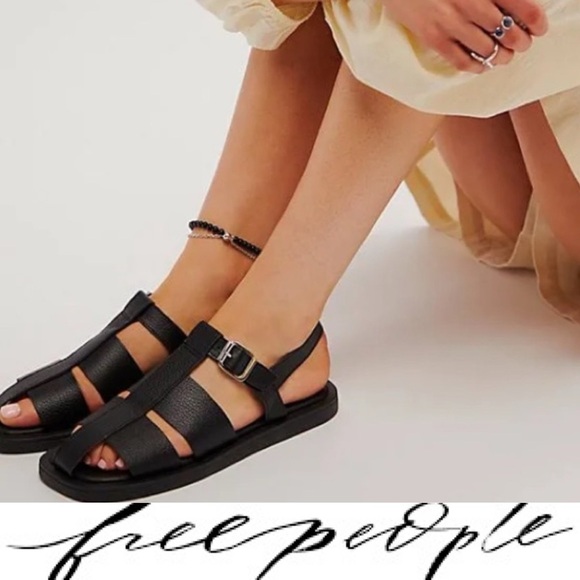 Free People Shoes - Free People Flora Fisherman Square Toe Leather Sandal❤️ New!